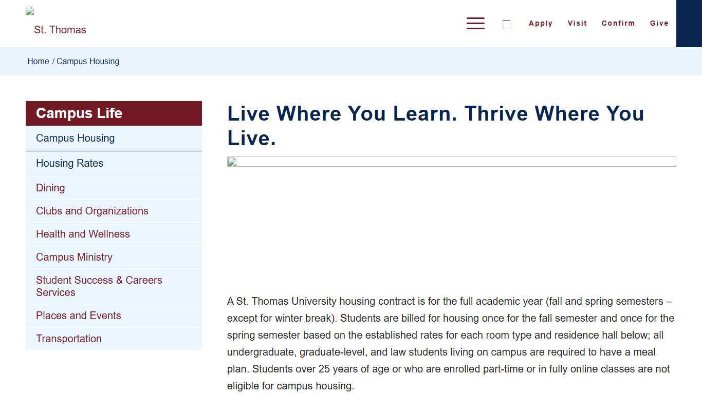 Campus Housing - St. Thomas University